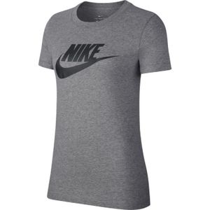 T-SHIRT MAILLOT DE SPORT Tee-shirt Nike Sportswear Femme - Gris - Douceur du coton jersey - Logo Nike sérigraphié