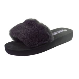 CHAUSSON - PANTOUFLE Chausson - Pantoufle Pantoufles de ménage antidérapantes chaudes en peluche loisirs d'hiver pour femmes, chaussures simples Violet
