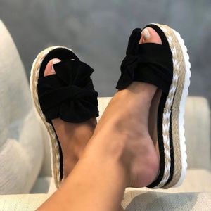 SANDALE - NU-PIEDS Sandales Pour Femmes Bowknot Beach Sandals Summer 