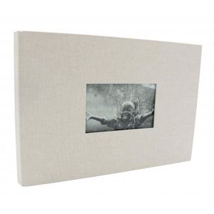 Album photo PANODIA adhésif CORDOUE - 60 pages ivoires - 240 photos -  Couverture Bordeaux 28,8x33,5cm