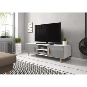 MEUBLE TV Meuble TV VIVALDI - SWEDEN 2 - 140 cm - blanc mat 