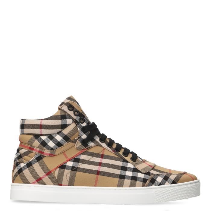 BURBERRY HOMME 4076234 MARRON COTON BASKETS MONTANTES Marron - Cdiscount  Chaussures
