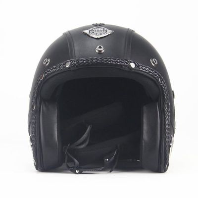Casque Moto de Marque unisexe casque Harley vintage moto casque de  personnality demi-casque pu cuir3 - 4Casque contient un lunettes -  Cdiscount Auto