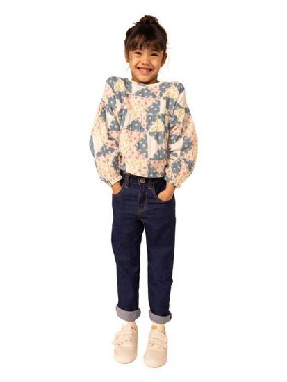 Petit Bateau Blouse Manches Longues Bébé Imprimée En Gaze