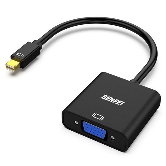 Adaptateur DisplayPort Vers VGA - Pack De 5 Adaptateurs DisplayPort Vers VGA - Dongle Adaptateur Convertisseur Actif Vidéo DisplayPort (Display/ DP) Mâle 1.2 Vers VGA Femelle (DP2VGA3X5