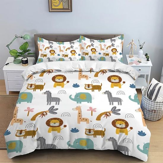Parure De Lit Demon Slayer Kochou Shinobu Microfibre 3D - Housse Couette + Taies - Taille Simple 140x200 Cm