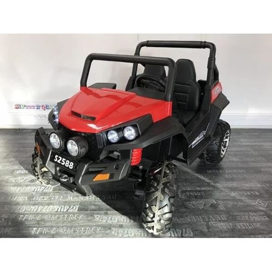Grand 4x4 Buggy - 2 places - rouge - 4 moteurs 12V 45W