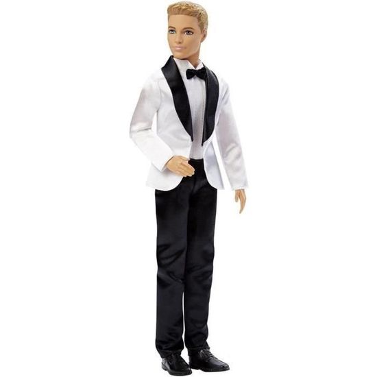 Poup e BARBIE Ken Mari MATTEL Pantalon de satin noir