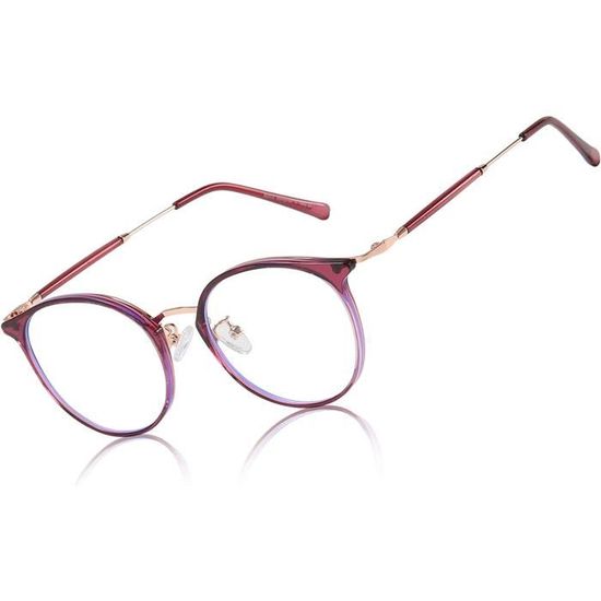 DUCO Lunettes anti Lumi re bleue Anti fatigue oculaire Ronde