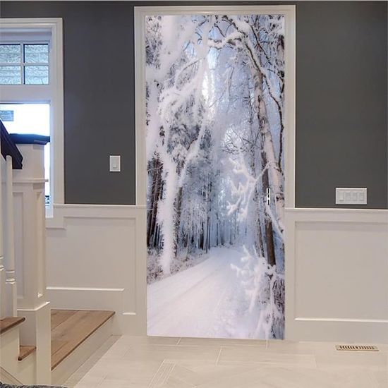 Sticker Porte 3D 77x200 Cm - Décoration Adhésive Amovible Dunes De Sable Pour Salon, Chambre, Cuisine, Salle De Bain