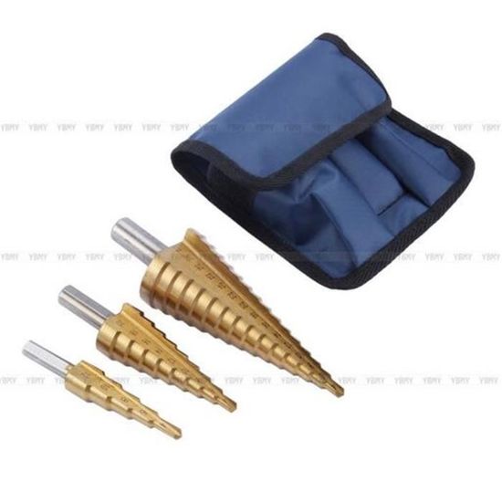 3 Forets Hélicoïdaux 2,6 Mm HSS-E Cobalt 8% Revêtus Titane - Pour Inox, Acier, Aluminium | Tige Droite 57 Mm