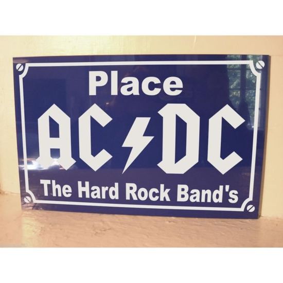 AC DC objet collector pour fan - PLAQUE DE RUE cadeau original série ...