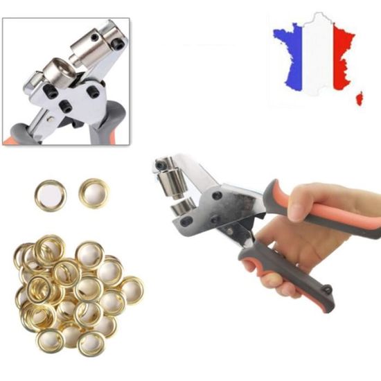 Presse à œillets Manuelle Oumefar - 2 Pièces, Moule De 4 Mm, Pour Cuir, Bâches, Tissus, DIY