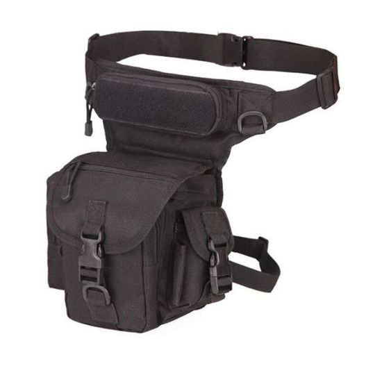 Jueachy Sac Jambe Moto Homme Femme, Sacoche de Jambe Tactique Sac Banane Molle Militaire Multifonctionnel Sac pour Extérieur Moto Voyage Chasse Randonnée Escalade Pêche Sacoche de Cuisse Sac à Outils