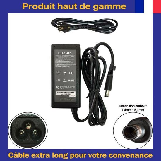 Cargador Adaptador De Reputo Para Ordenador Portátil 65W AC 18,5 V 3