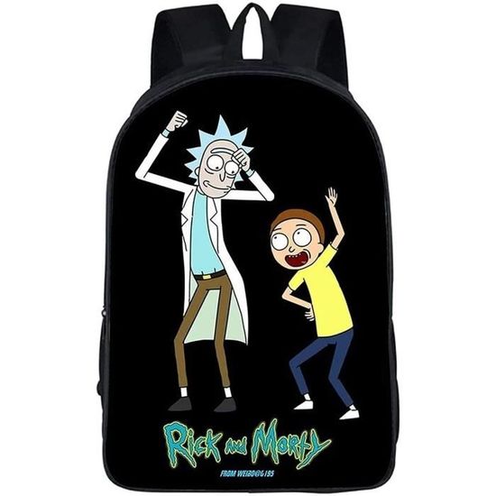 Cartable 3D Rick Morty - Noir - Dos - Fille - Cdiscount Bagagerie - Maroquinerie