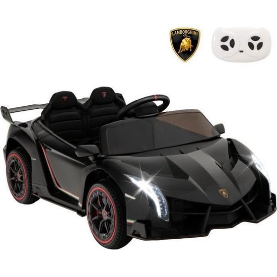 Voiture électrique Enfant Lamborghini – 12V, Portes Papillon, Télécommande 2,4G, Musique, Pour 3-5 Ans