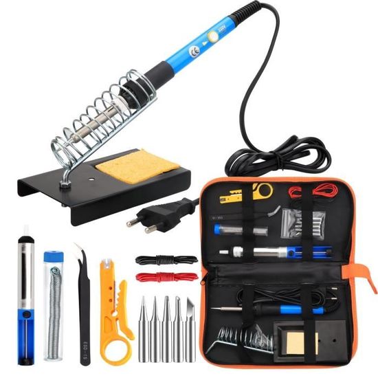 Kit Fer à Souder 60 W Avec Fil D'étain Et Pince - Température 480°C - Pour Circuits électroniques, Réparations