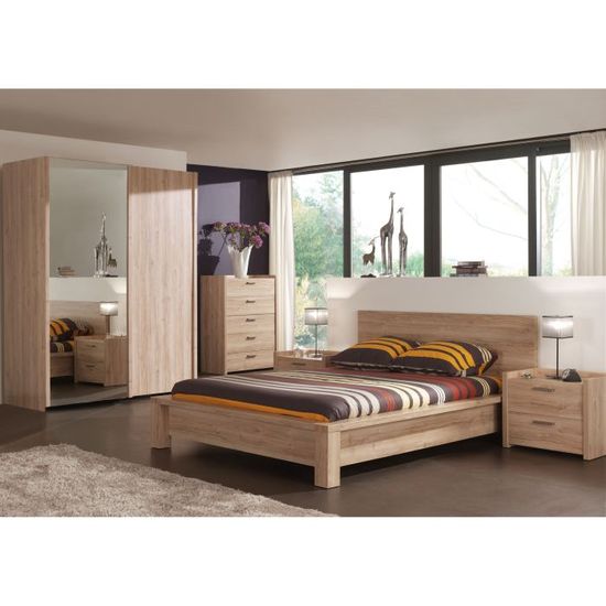 Chambre adulte complète Florine II-160x200 cm - Cdiscount Maison