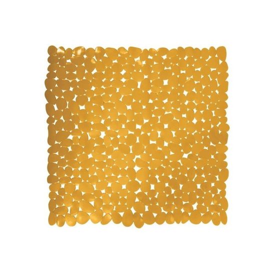 Tapis Antidérapant Fond De Baignoire PVC - 39x99cm Coloris Safran - Ventouses Fixation - 3