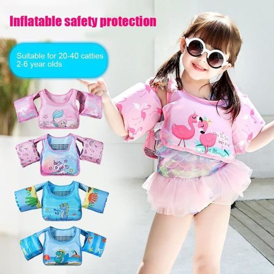 CRESSI Froggy - Gilet De Natation Enfant Rose/lilas Taille M (3-6 Ans) - Aide à La Flottabilité, Poignées, Néoprène