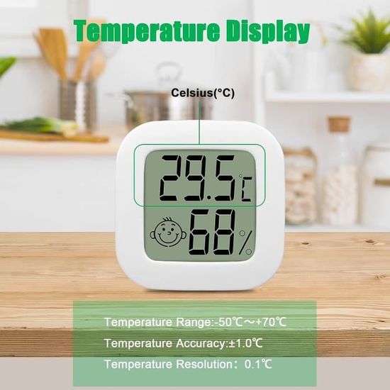 Mini LCD Numérique Thermomètre Intérieur Hygromètre Pack de 4