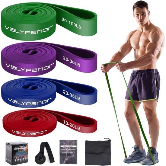 Elastique Pour Fitness Bande Elastique Musculation,3 Niveaux Différents De Élastique Musculation Avec Ancrage De Porte Bandes De Résistance Pour Fitness - Sport Elastiques Fitness Musculation