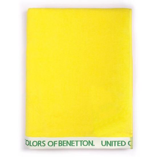 UNITED COLORS OF BENETTON CASA Benetton Serviette de Plage 90 x 160 cm 380 g/m² 100% Coton Jaune 90 x 160 cm