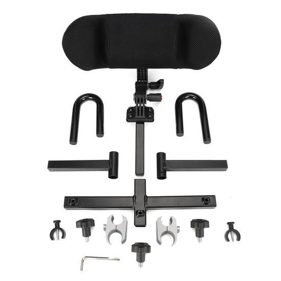 Oreiller Cervical Appui-tête Pour Chaise De Bureau - Mousse Mémoire, Amovible, Lavable, 24x18x30 Cm, Noir - 5