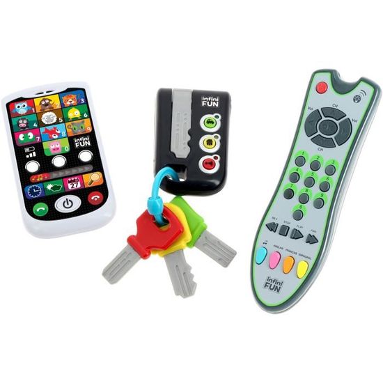 Kit High Tech INFINIFUN – Téléphone, Télécommande Et Clés – Bilingue Français/anglais, Dès 12 Mois