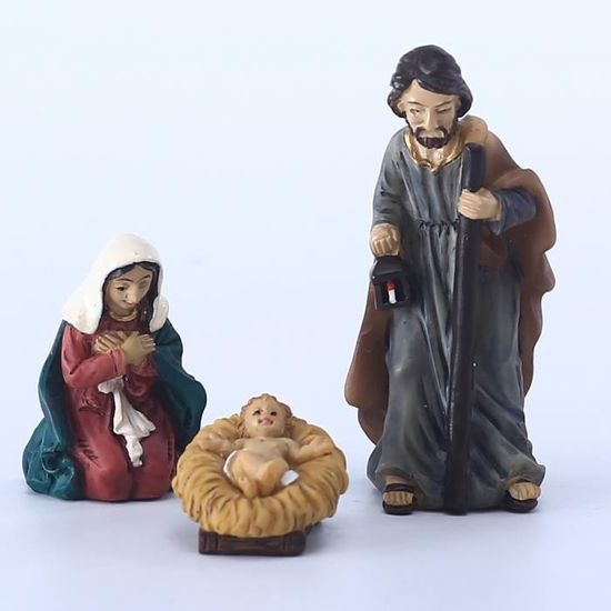 Figurine Bébé Jésus Résine Peinte à La Main - Pour Crèche De Noël, Décoration Religieuse - Plusieurs Tailles