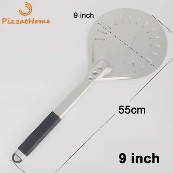 Pelle à Pizza Perforée 6 Pouces - Poignée Amovible 80 Cm - Idéale Pour Cuisiner Pizzas Maison Et Pains