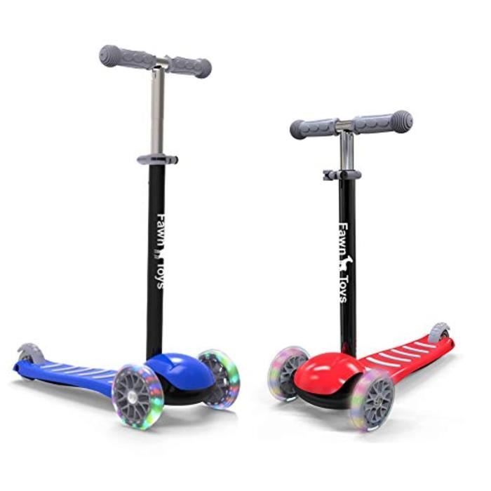 Voiture Electrique D6DHT Roues clignotantes de trottinette junior à 3 roues / Pencher pour tourner / Intérieur / Extérieur 26 ans