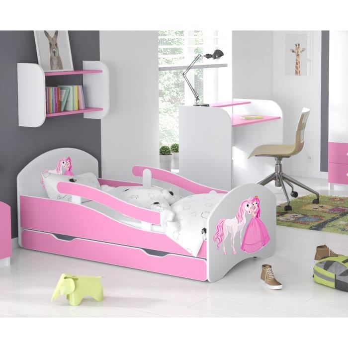 LIT ENFANT Dreams 160x70cm, AVEC MATELAS & BARRE DE SECURITE & TIROIR - l3