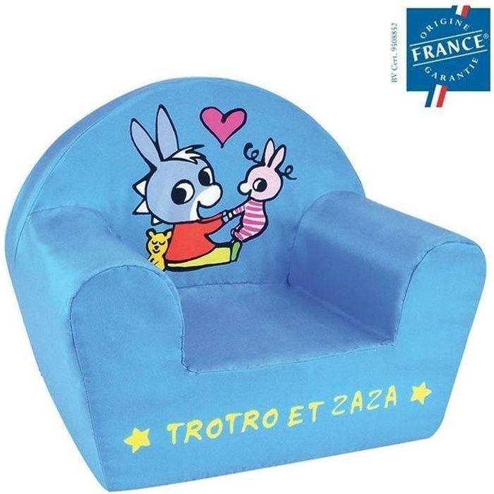 FUN HOUSE Trotro 713261 FAUTEUIL CLUB EN MOUSSE Dimensions : ± H. 42 x L. 52 x P. 33 cm pour enfant