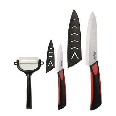 lot de 3 Pcs couteaux céramique titanium