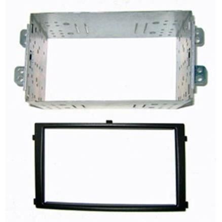Adaptateur de façade d'autoradio Double DIN Noir avec cage métallique Ssangyong Rexton 2 2006 >