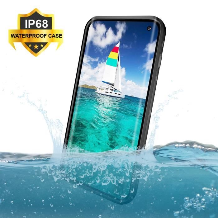 Coque Etanche Samsung Galaxy S10, Imperméable Waterproof Housse[IP68 Imperméable][Antichoc][ Antipoussière]Etui Housse