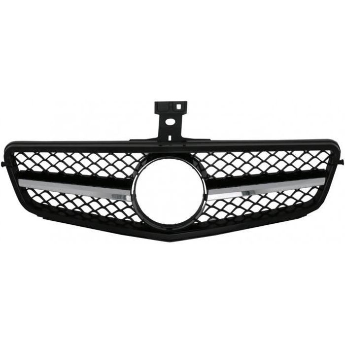 Grille Calandre pour Mercedes C-Classe C63 Design W204 S204 Limousine Station Wagon 2007-2014 Sport Noir Brillant