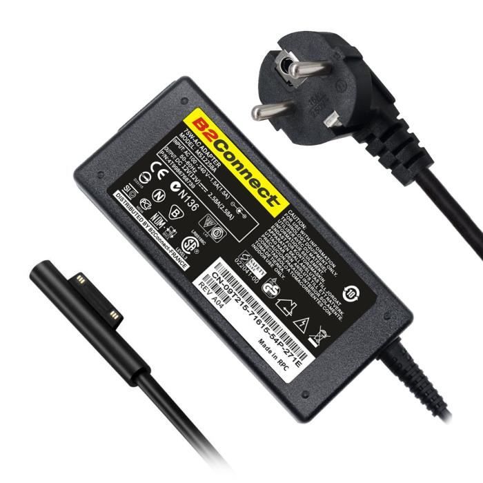 B2CONNECT Pour adaptable Microsoft Surface Pro 4 HU10042-15082 60 W Laptop Chargeur Adaptat .