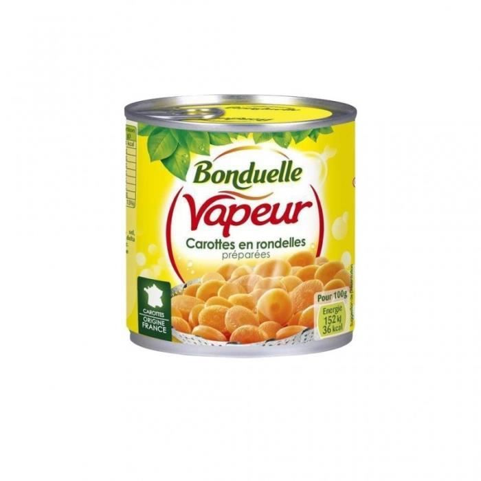 Bonduelle Vapeur Carottes en Rondelles 240g (lot de 10)