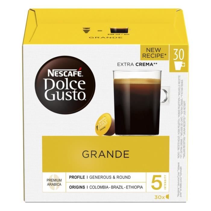 DOLCE GUSTO - 30 Capsules Nescafé Grande - Lot De 3