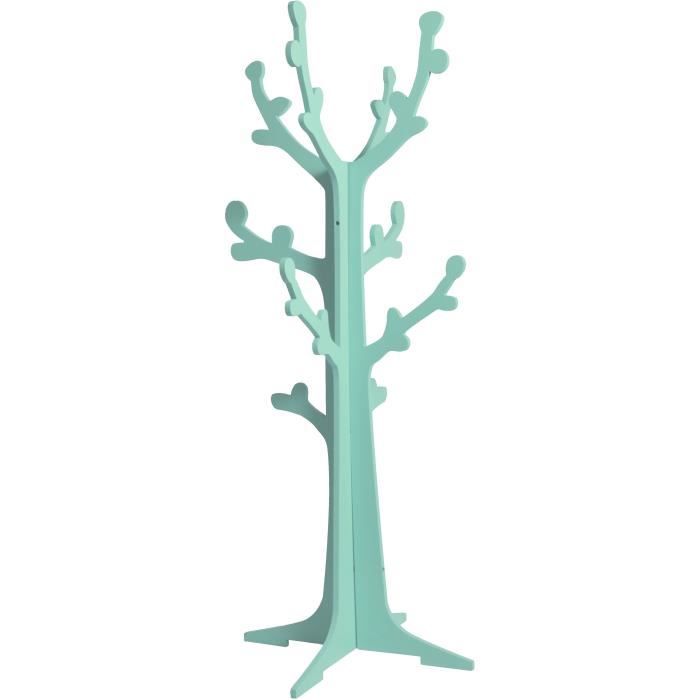 DOMIVA Arbre portant Cerisier - MDF - Porte-manteaux - Aqua - 120 cm