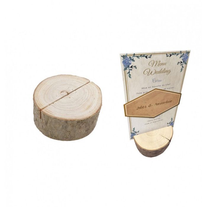 Porte menu rondin bois 6cmx4cm