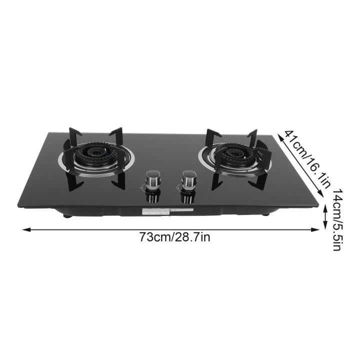 Ménage 2 brûleurs cuisinière à gaz liquéfié cuisinière cuisine accessoire de cuisson appareil ustensiles de cuisine -XIF