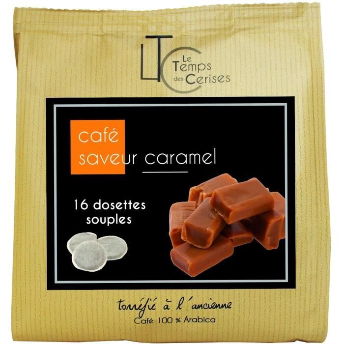 LE TEMPS DES CERISES Dosette Café Saveur Caramel Sachet De 16 - 112g