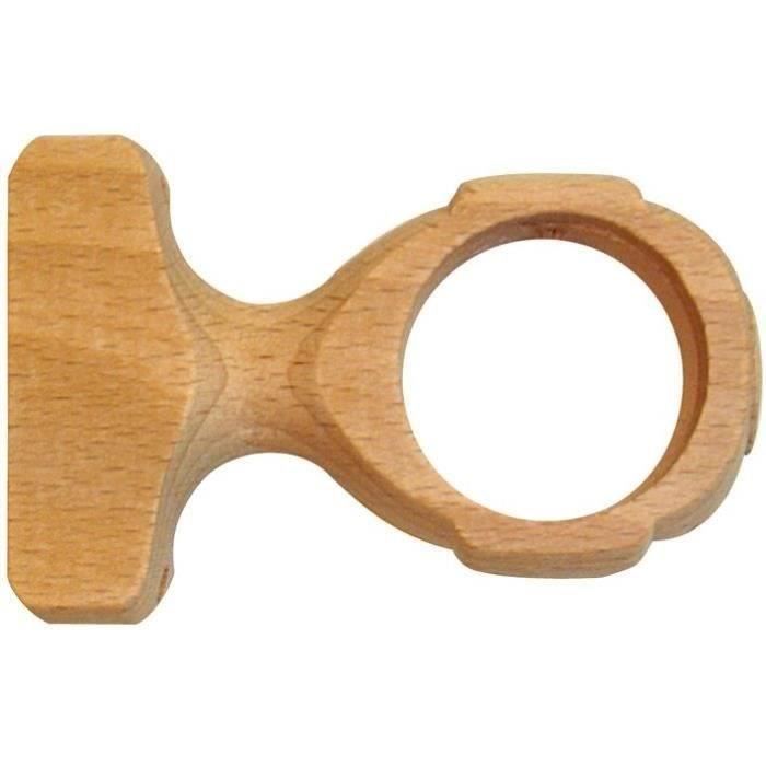 Support - D: 35 mm - lot de 2 - monobloc court - brut