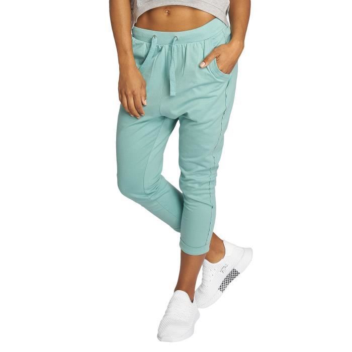 Urban Classics Femme Pantalons & Shorts / Jogging Open Edge Terry Turn Up