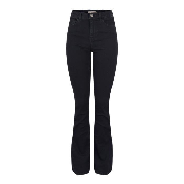 Jeans Noir Flare Femme Pieces Peggy