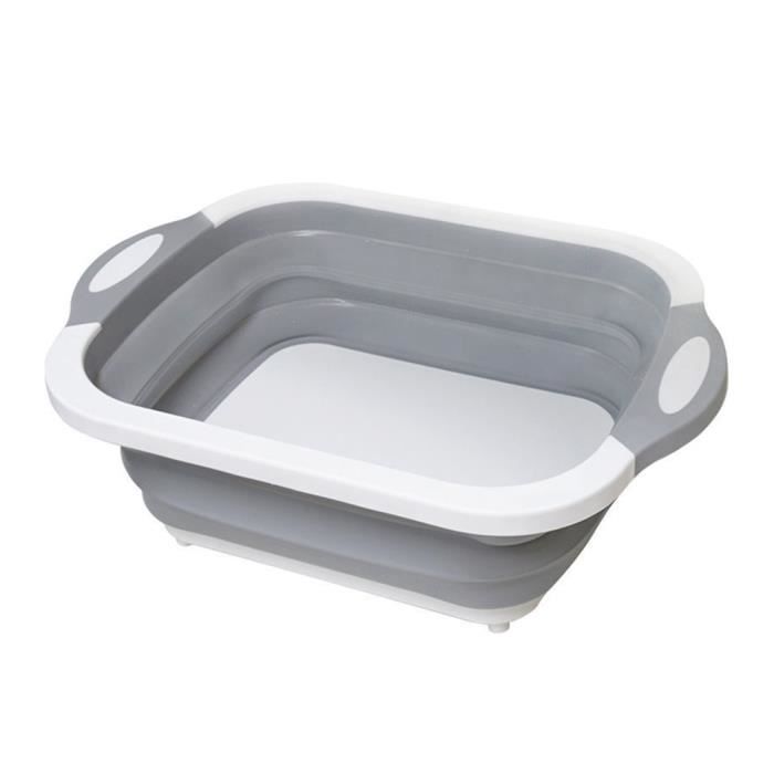 1pc Planche à découper portable multifonctions Bol Planche à découper Dishpan Camping